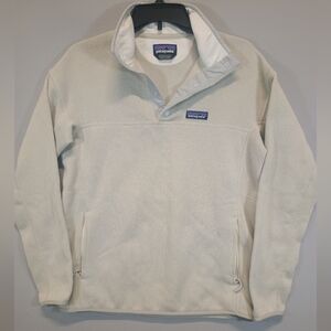 Patagonia Women’s Snap-T Fleece Pullover Cream Quarter Snap Size M
